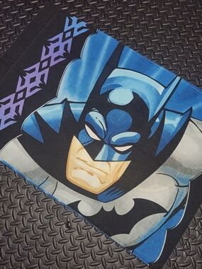 Batman Pillowcase DC Comics Superhero Graphic Black Blue Standard Size